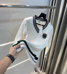 Lacost e White Imported Knitted Pull Over
