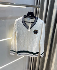 Lacost e White Imported Knitted Pull Over