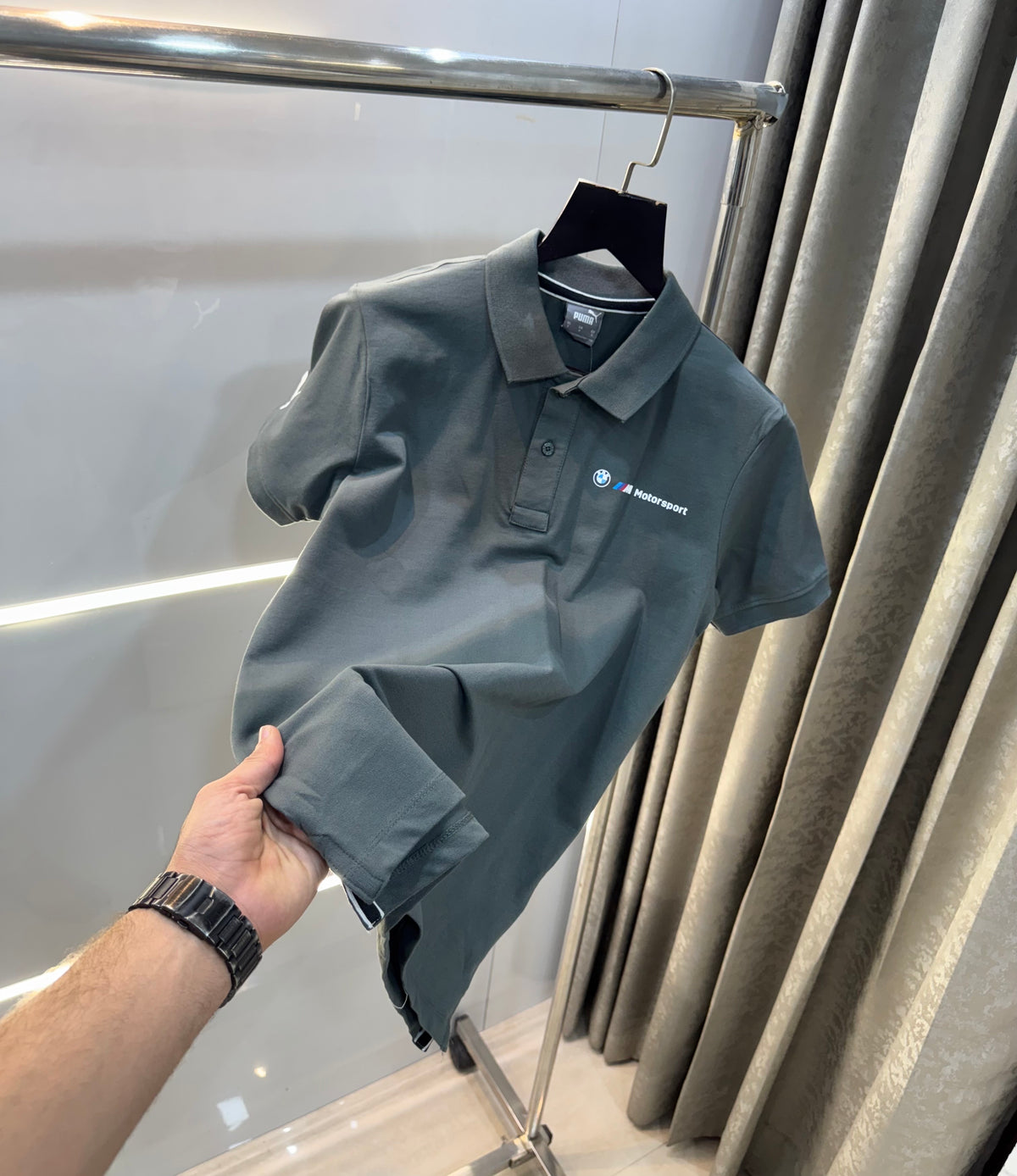 Pum a Grey b..mW Edition Premium Polo T-Shirt