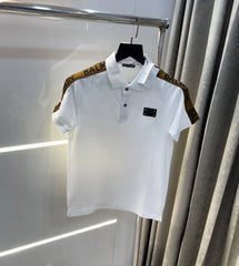 Balmai n Paris White Logo Work Imported Polo T-Shirt