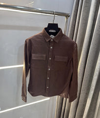 Zar a Dark Brown Designer Classic Bomber Jacket