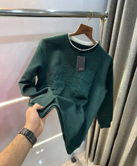 Arman i EXchange Bottle Green Embroidery Logo Premium Sweatshirt