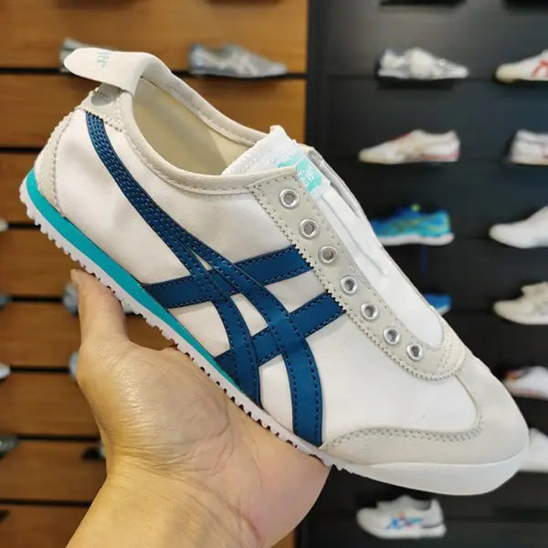 Onitsuka Tiger Sneakers Mexico 66 Slip On White Lake Blue Sneakers For Men
