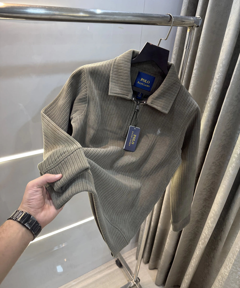 Ralph  Lauren Green Cord Imported Pull Sweatshirt