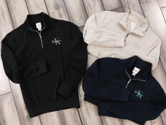 Calvin  Klein Navy Blue Zip Premium Sweatshirt