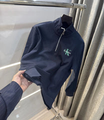 Calvin  Klein Navy Blue Zip Premium Sweatshirt