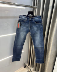 Prad a Milano Blue Pocket Logo Imported Denim