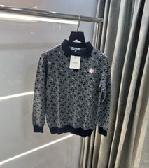 Casablanca Black Knitted Imported Polo T-Shirt