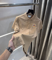 Lacost e Beige Logo Work Premium Polo T-Shirt