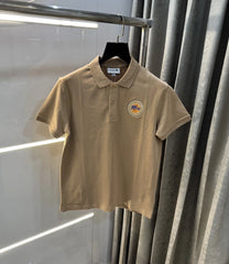 Lacost e Beige Logo Work Premium Polo T-Shirt