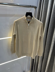 Zar a Beige Zip Premium Knitted Pull Over