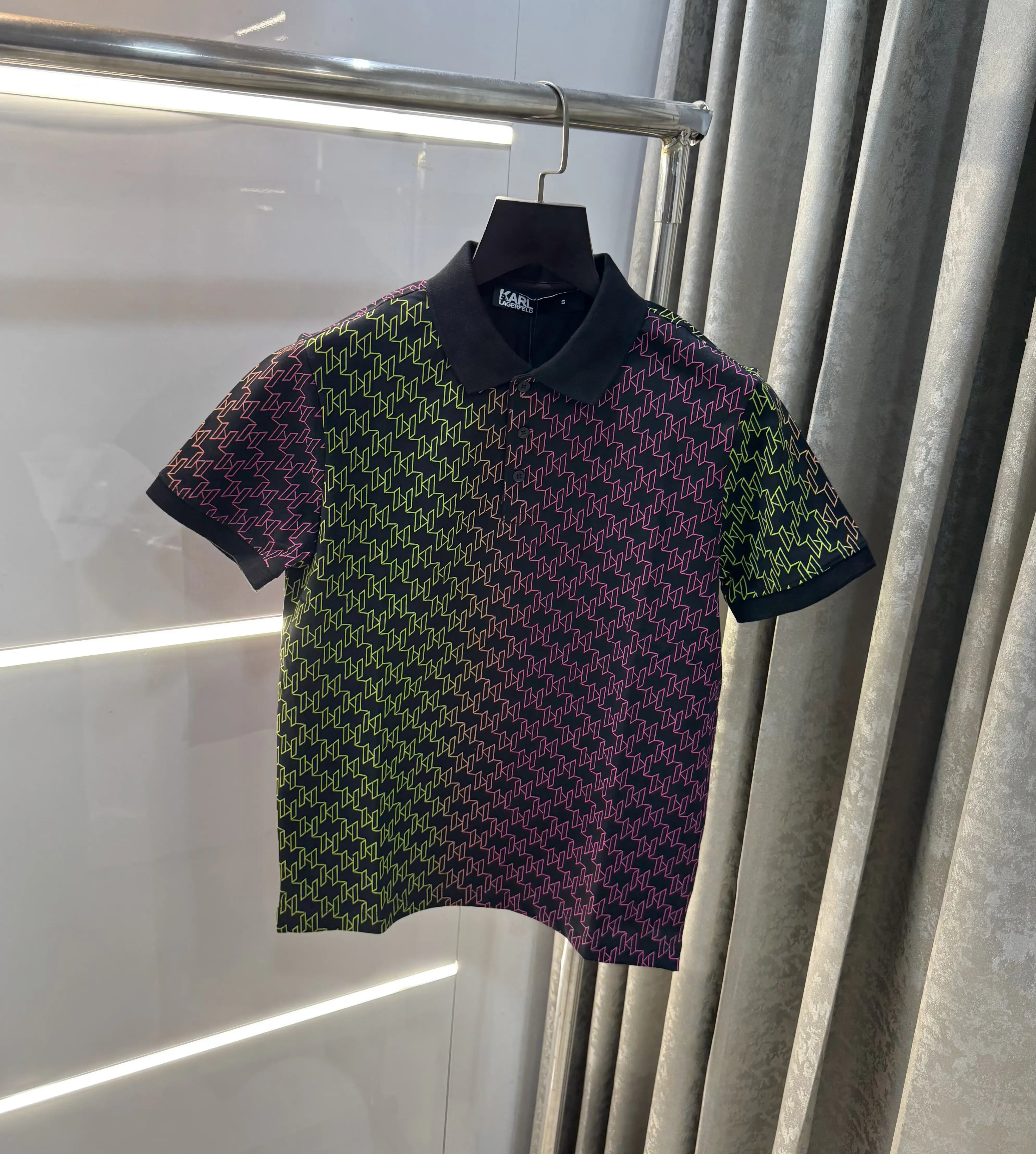 Karl Lagerfled Black Imported Polo T-Shirt