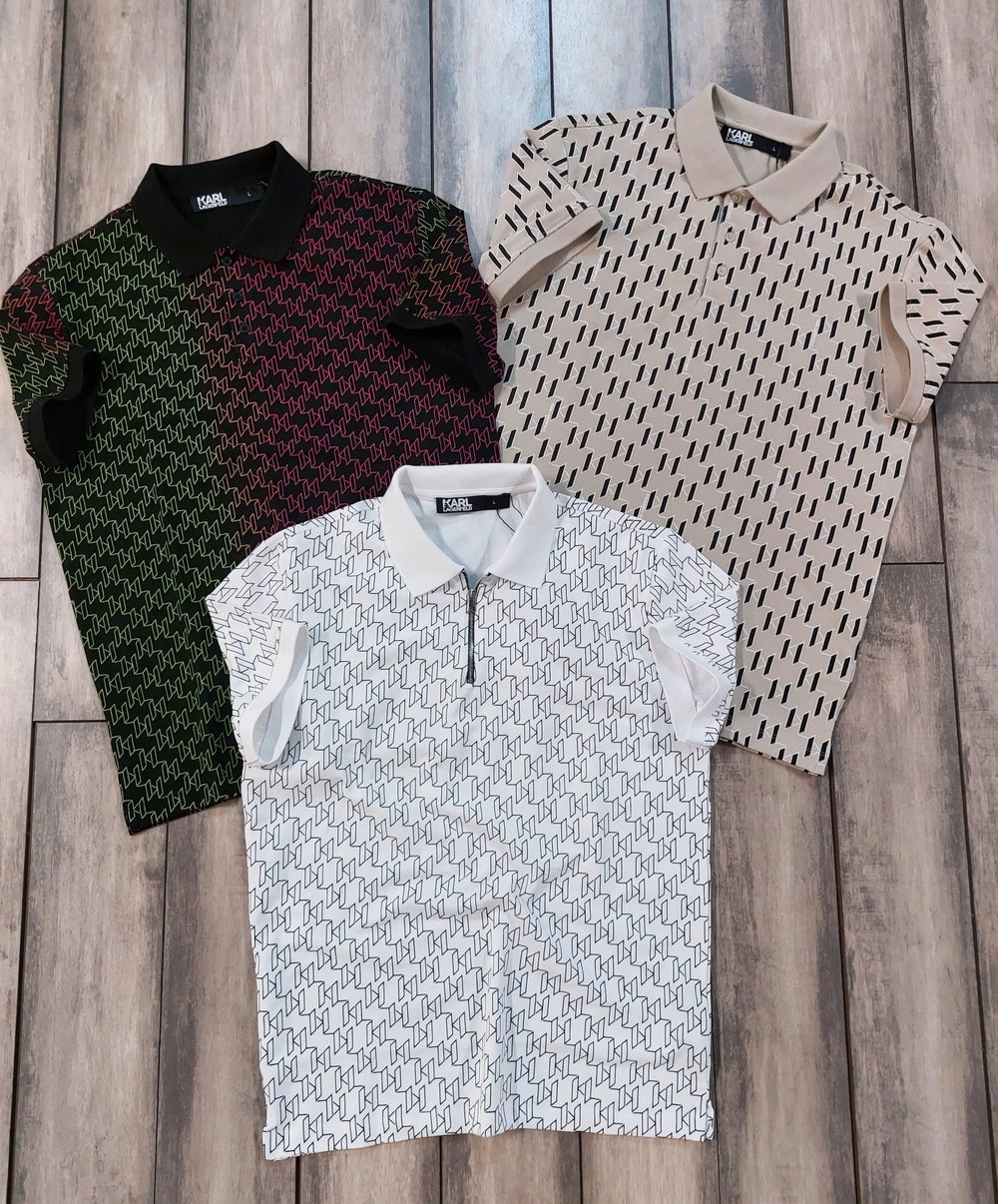 Karl Lagerfled Beige Imported Polo T-Shirt
