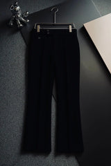 Balmai n Paris Jet Black Imported Boot Cut Trouser
