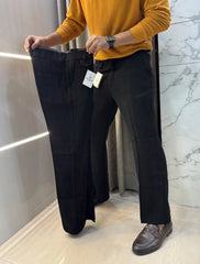 Balmai n Paris Jet Black Imported Boot Cut Trouser