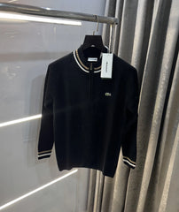 Lacost e Black Zip Imported Pull Over