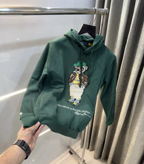 Ralph  Lauren Olive Green Teddy Edition Embroidery Logo Imported Hoodie