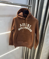 Amir i Brown Logo Work Imported Hoodie