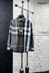 Burberr y 4 Grey Checks Premium Shirt With Original Bo_X Packing