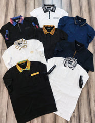 Versace Couture White Logo Work Imported Polo T-Shirt