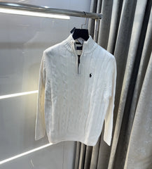 Ralph  Lauren White Knitted Imported Pull Over