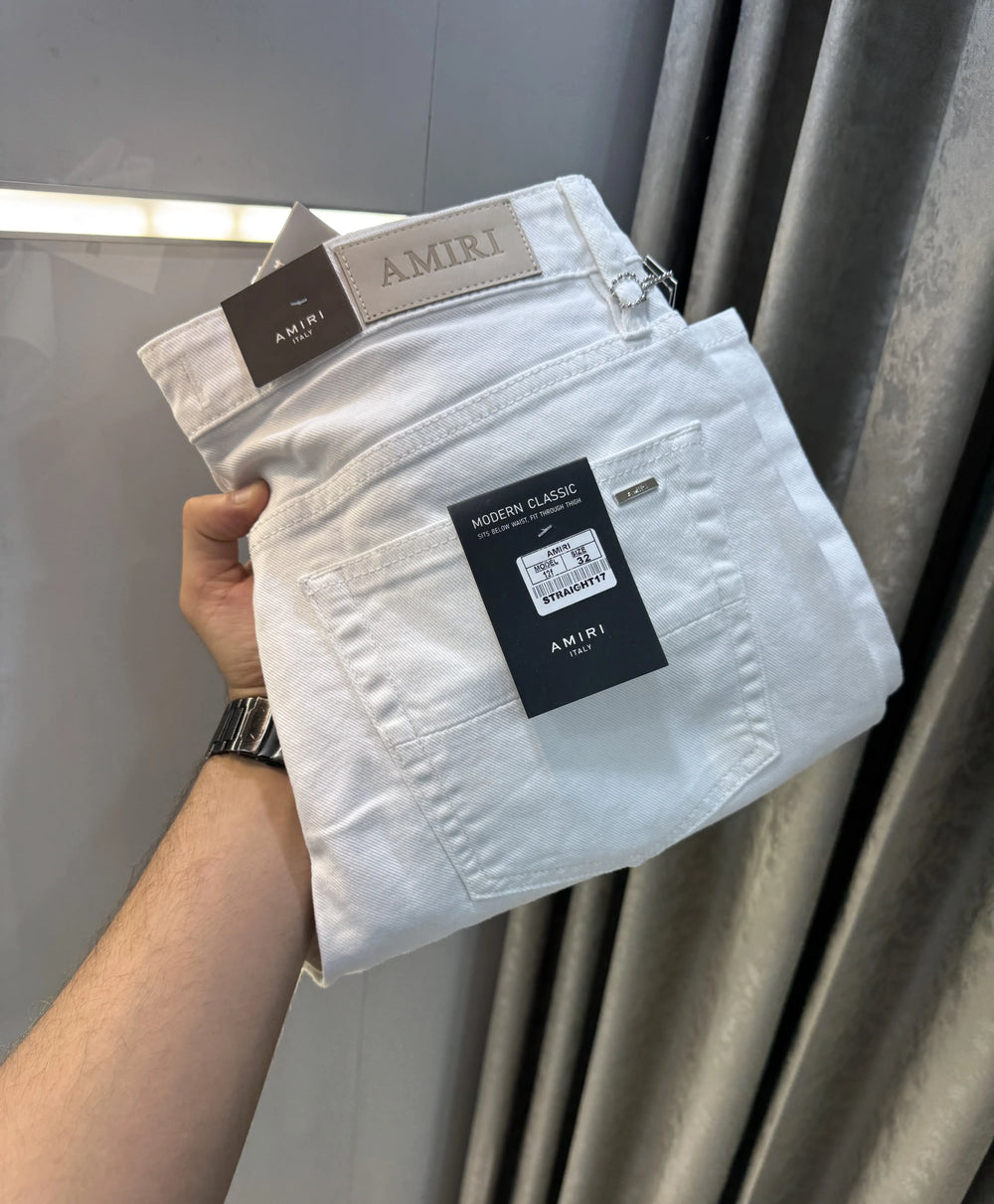 Amiri White Imported  Premium Straight Fit Denin