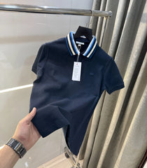 Lacost e Navy Blue Embroidery Logo Premium Polo T-Shirt