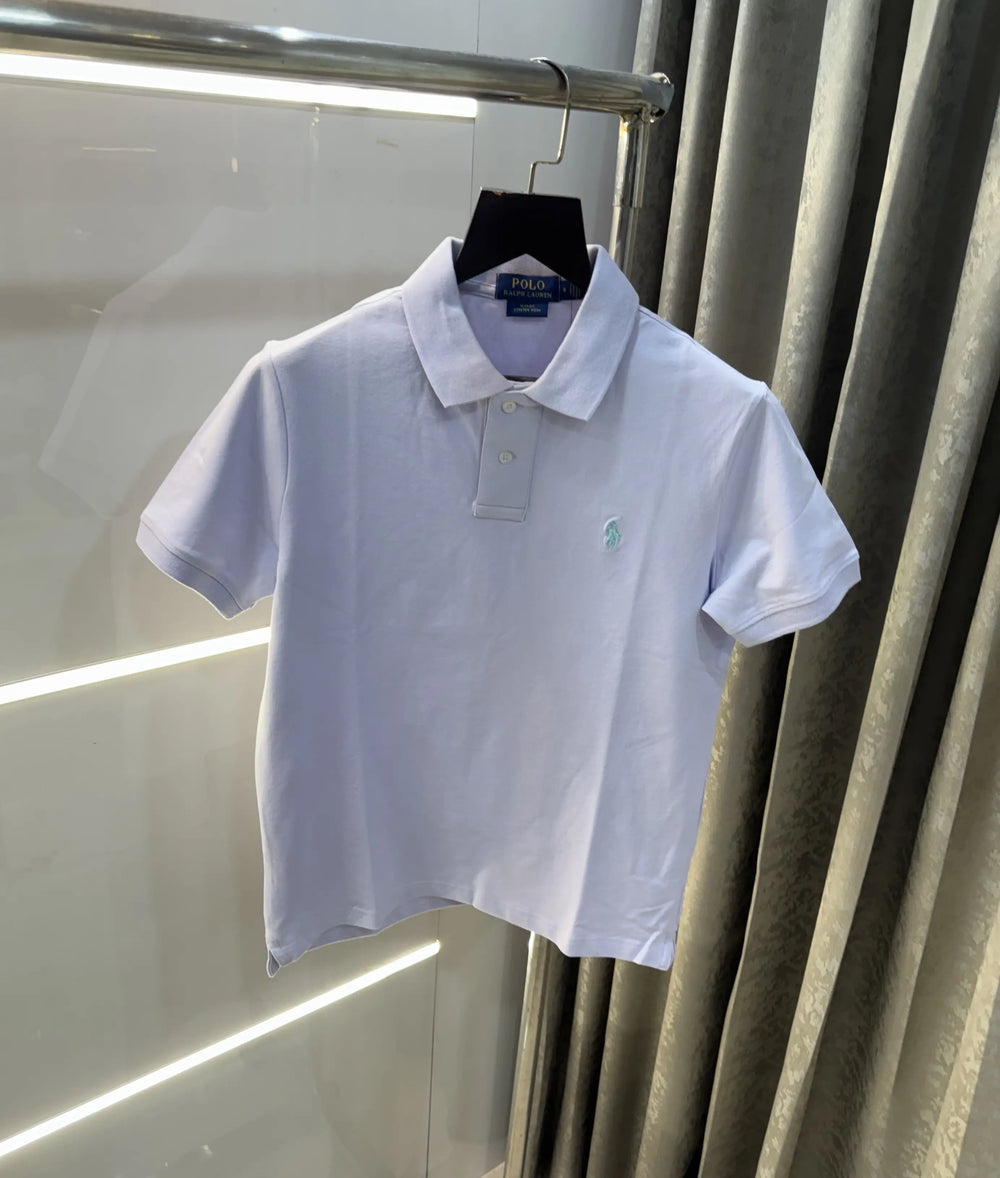Ralph Lauren Purple Embroidery Logo premium Polo T-shirt