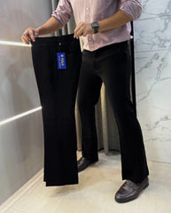 Ralp h  Lauren Jet Black Imported Boot Cut Trouser