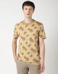Hugo Boss Beige Printed Premium T-Shirt
