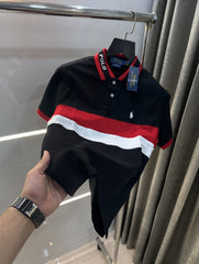 Ralph Lauren Black Embroidery Logo premium Polo T-shirt