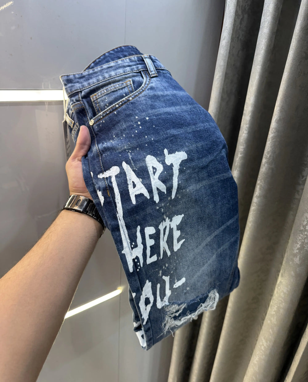 Qasbah mid Blue Designer Imported Turkey Denim