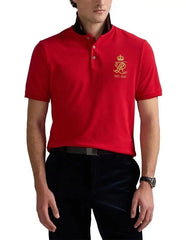 Ralph Lauren Red Embroidery Logo Premium Polo T-Shirt