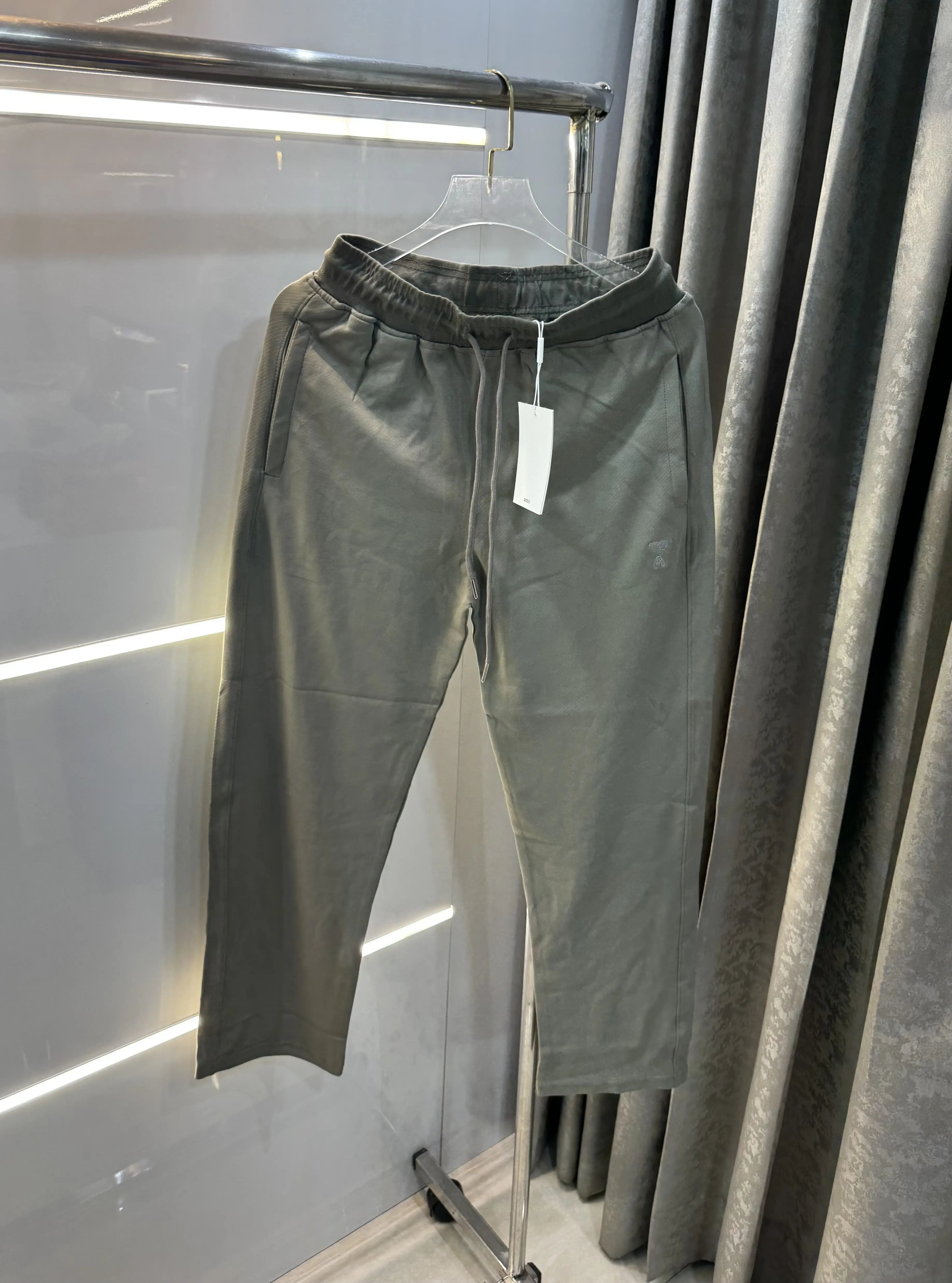 Ami Paris Olive Logo Work Premium Trackpant