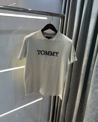 Tommy Hilfiger Cream Logo Work Premium Polo T-Shirt