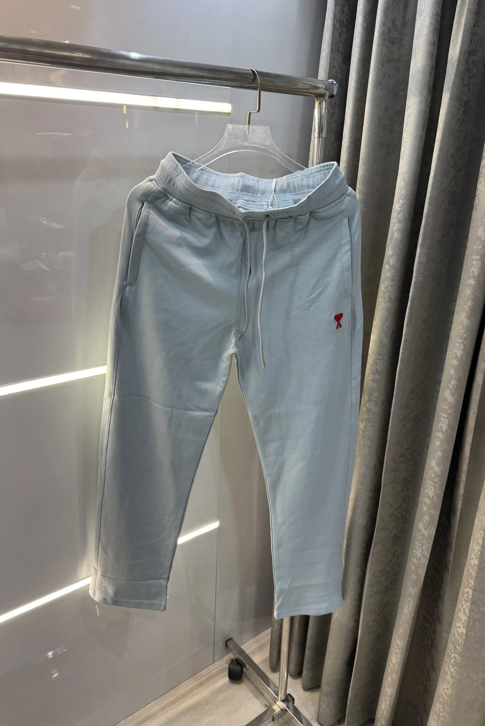 Ami Paris Sky Blue Logo Work Premium Trackpant