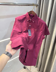 Ralph  Lauren Wine Premium Linen Shirt