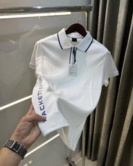 Hacket White Logo Work Premium Polo T-Shirt