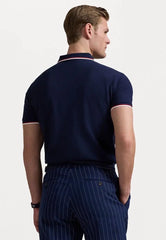 Ralph Lauren Navy Blue Embroidery Logo Premium Classic Polo T-Shirt