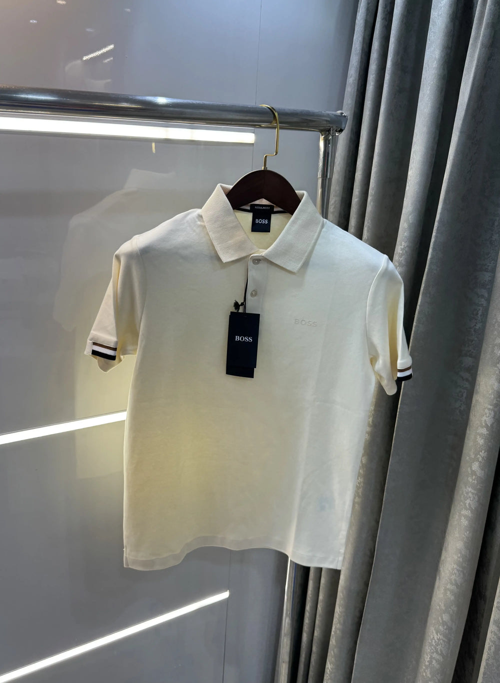 Hugo Boss Cream Premium Polo T-shirt