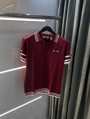 Loro Piana maroon Premium Polo T-shirt