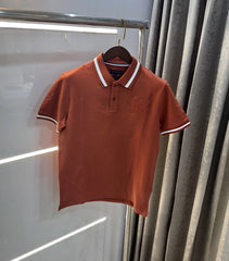 Tomm y Hilfige r Brown Premium Polo T-shirt