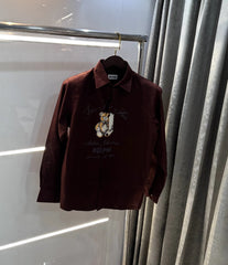 Moschino Brown Logo Work Premium Shirt