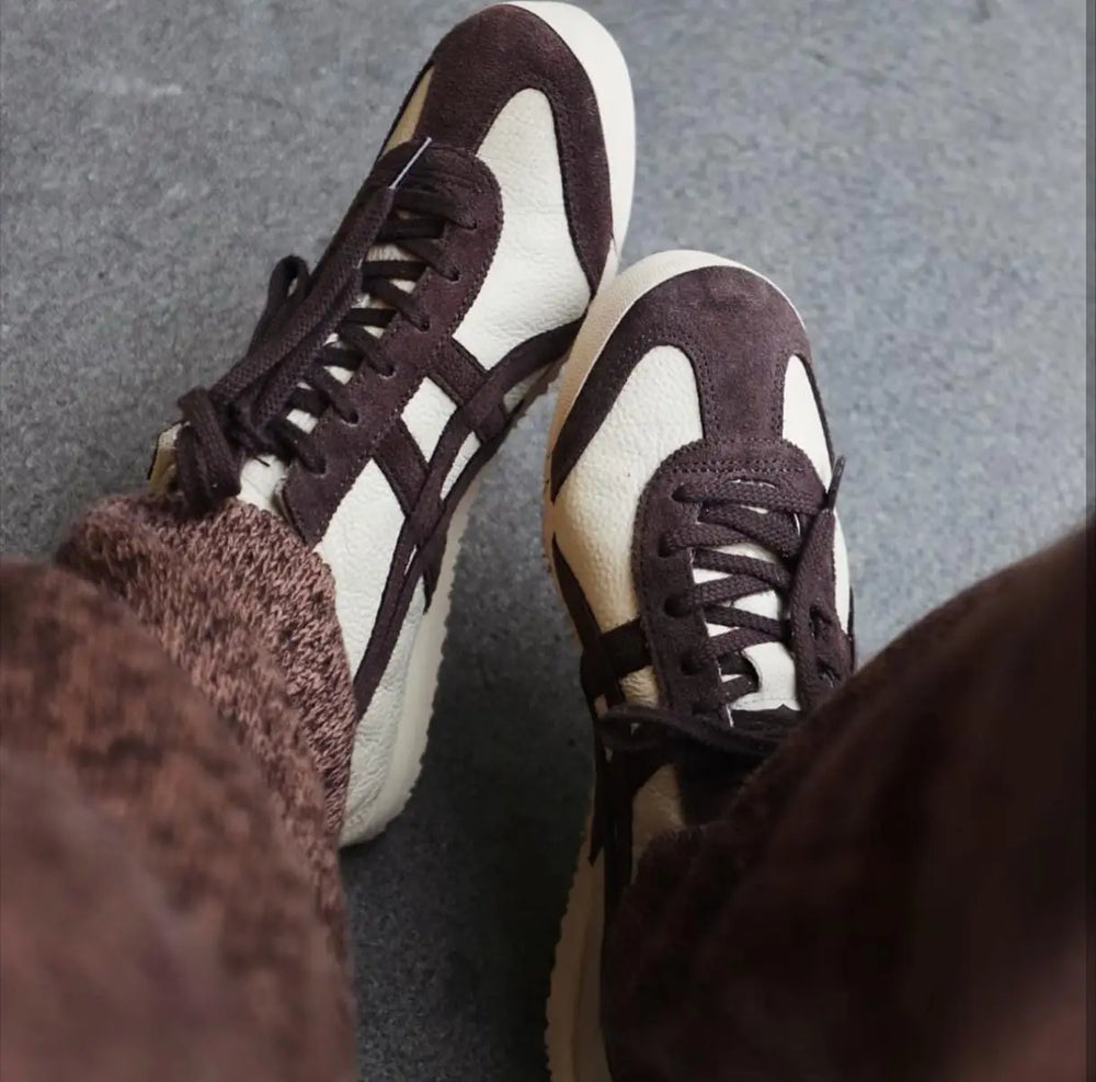 Onitsuka Tiger Mexico 66 Beige Chocolate Brown 7A Premium sneakers (D-2073)