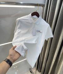 Lacost e White Logo Work Premium Polo T-Shirt