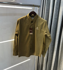 Loro Piana Olive Embroidery Logo Premium Shirt