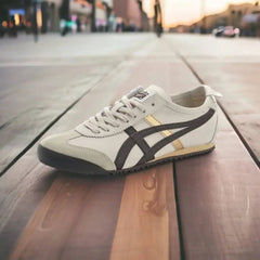 Onitsuk_a Tiger Mexico 66 Beige Brown Gold  Mens 7A Premium Sneakers (D-1782)