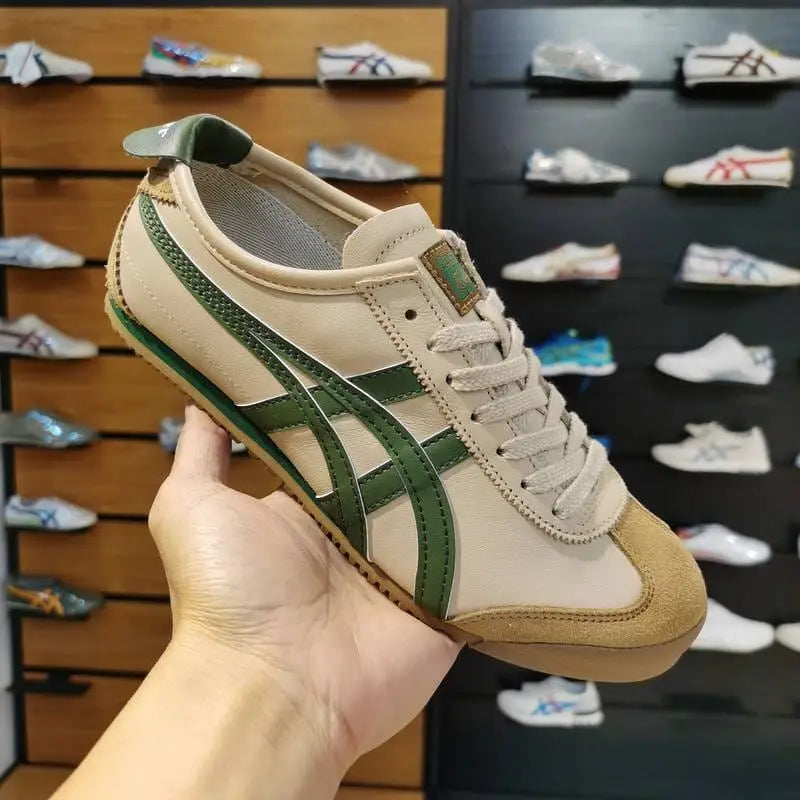 Onitsuk_a Tiger Mexico 66 Beige Grass Green  Mens 7A Premium Quality D-1783