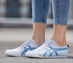 Onitsuk_a Tiger Mexico 66 Slip-On Light Blue White  Girls 7A Premium (D-1747)