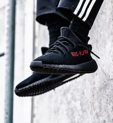 Adida_s Yeezy 350 V2 Core Black Red  Semi UA 7A Quality  Full Accessories (D-1801)